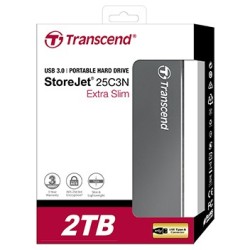 Buy Transcend StoreJet 25C3N - 2TB Portable HDD - Grey, 2.5in, USB 3.1 Gen1, 540... in Cyprus, Nicosia, Limassol, Larnaka, Pafos