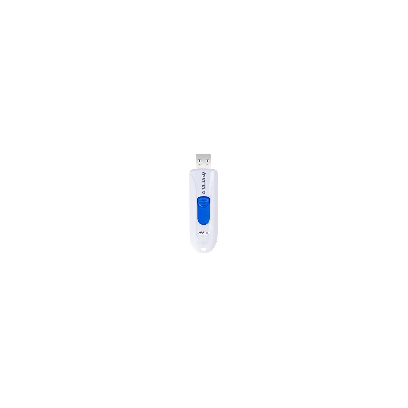 Transcend JetFlash 790 USB Flash Drive - JetFlash 790 - White, 256GB, USB-A, USB 3.2 Gen1, Slide