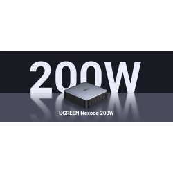 Buy UGREEN Nexode 200W GaN Desktop Charger - 40914 - 2 USB-A + 4 USB-C, Black/Gray in Cyprus, Nicosia, Limassol, Larnaka, Pafos