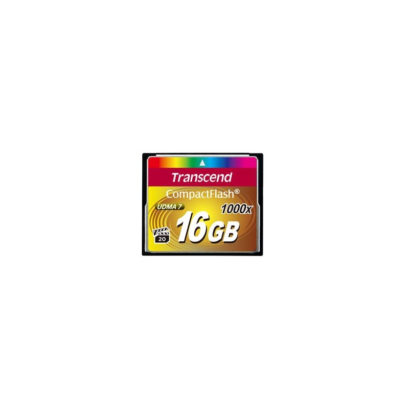 Buy Transcend CompactFlash Card 16GB TS16GCF1000 - TS16GCF1000 - Black, 16GB, MLC in Cyprus, Nicosia, Limassol, Larnaka, Pafos