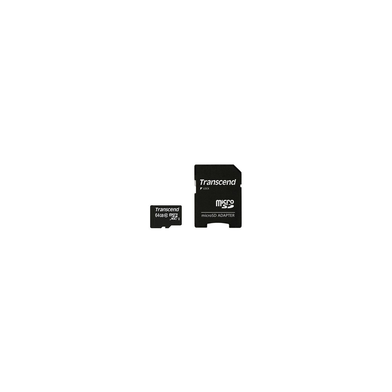 Transcend microSDXC Card 64GB - Black - Class 10 with Adapter — Buy in Cyprus with Fast Delivery