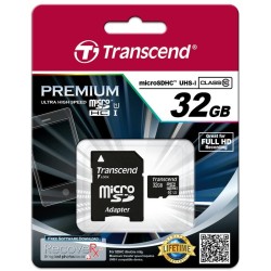 Buy Transcend Premium MicroSDHC 32GB with Adapter - MicroSDHC, U1, Class 10, 90 ... in Cyprus, Nicosia, Limassol, Larnaka, Pafos