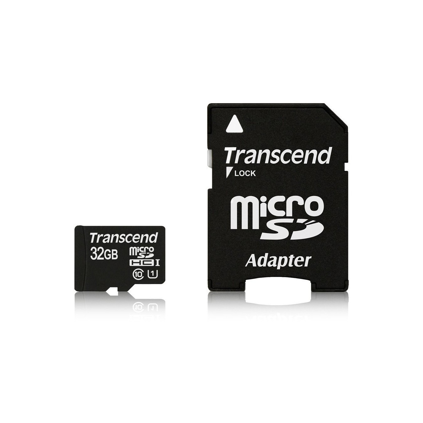 Transcend Premium MicroSDHC 32GB with Adapter - MicroSDHC, U1, Class 10, 90 MB/s (Black/Red)