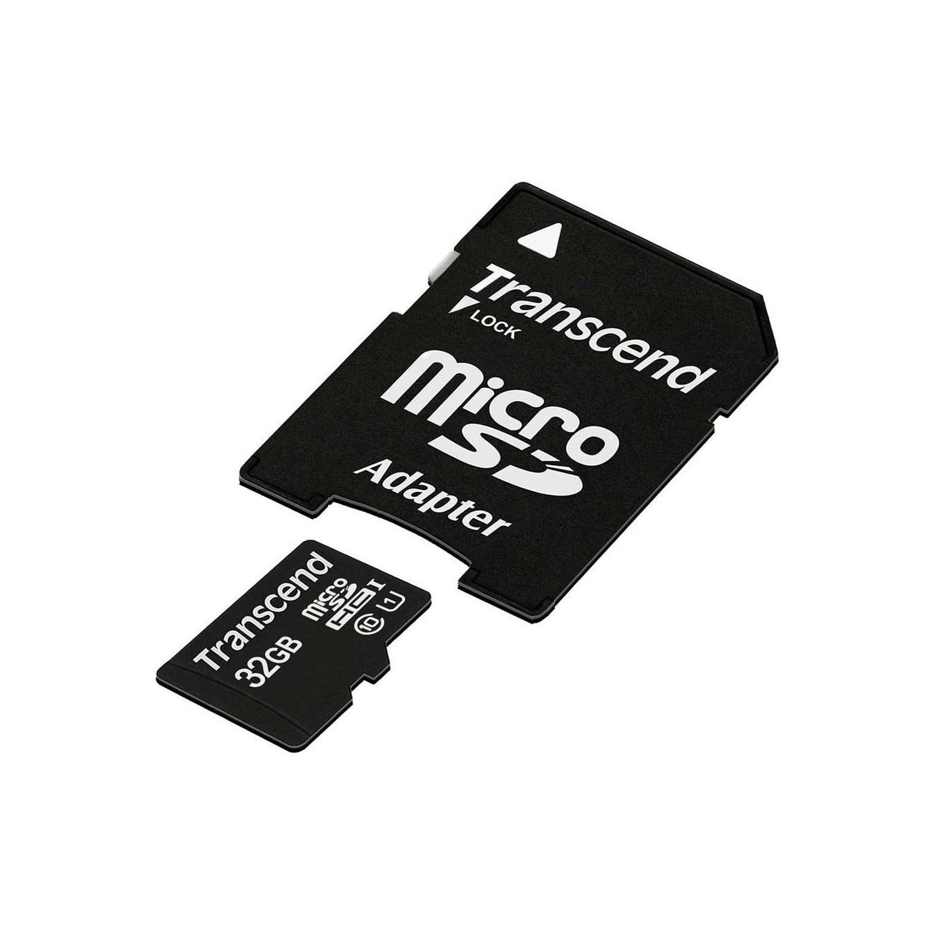 Transcend Premium MicroSDHC 32GB with Adapter - MicroSDHC, U1, Class 10, 90 MB/s (Black/Red)