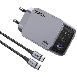 Buy UGREEN Nexode Pro 65W GaN Charger with USB-C Cable - 25871 - Grey, 65W, 3-Po... in Cyprus, Nicosia, Limassol, Larnaka, Pafos