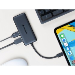 Buy STICK USB-HUB 6 in 1 Transcend USB3.1 TYPE-C HUB5C - HUB5C - Black in Cyprus, Nicosia, Limassol, Larnaka, Pafos
