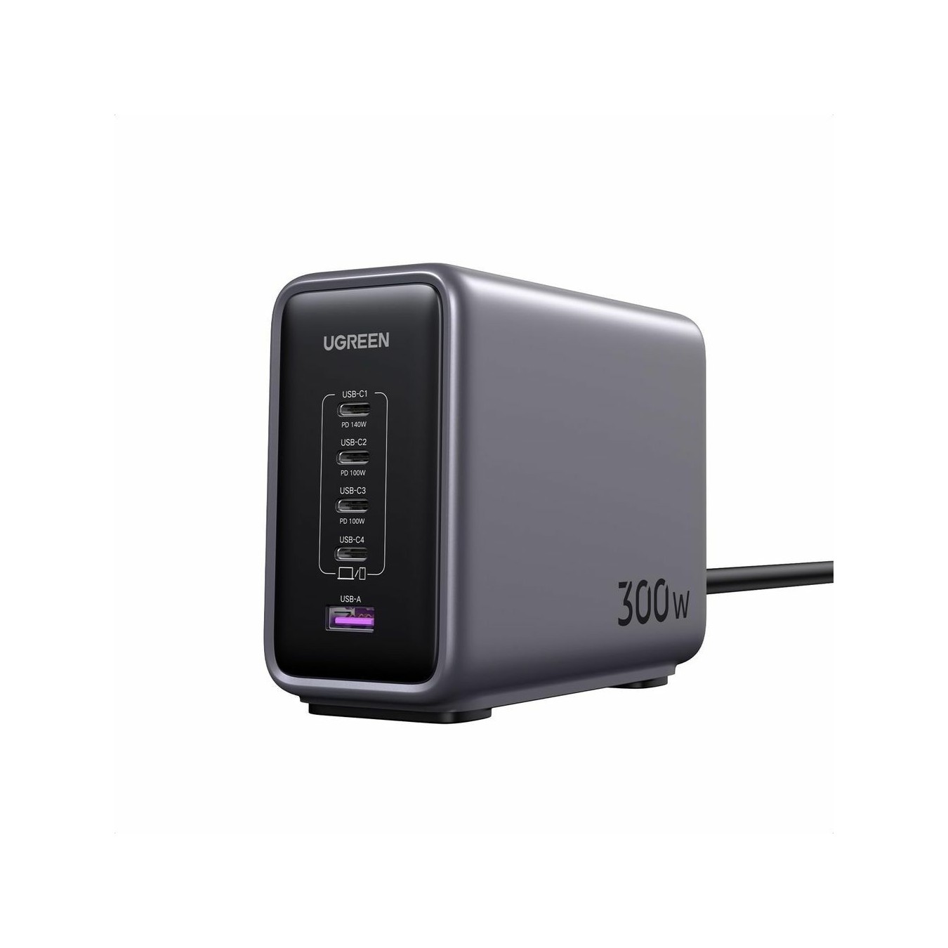 UGREEN Nexode 300W 5-Port PD GaN Fast Charger - 90903B - Black/Gray, 5 Ports, USB PD3.1 — Buy in Cyprus with Fast Delivery
