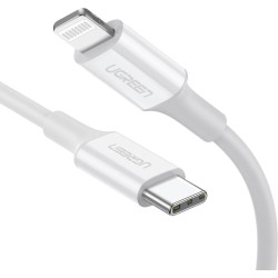 Buy UGREEN Lightning To Type-C Cable 1m - 10493 - White, USB-C to Lightning in Cyprus, Nicosia, Limassol, Larnaka, Pafos