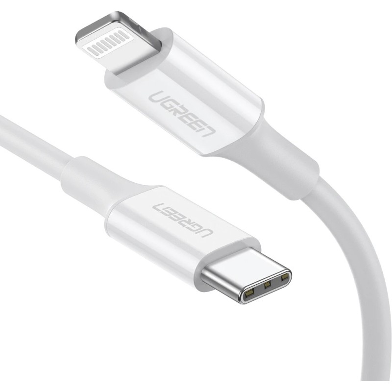 Buy UGREEN Lightning To Type-C Cable 1m - 10493 - White, USB-C to Lightning in Cyprus, Nicosia, Limassol, Larnaka, Pafos
