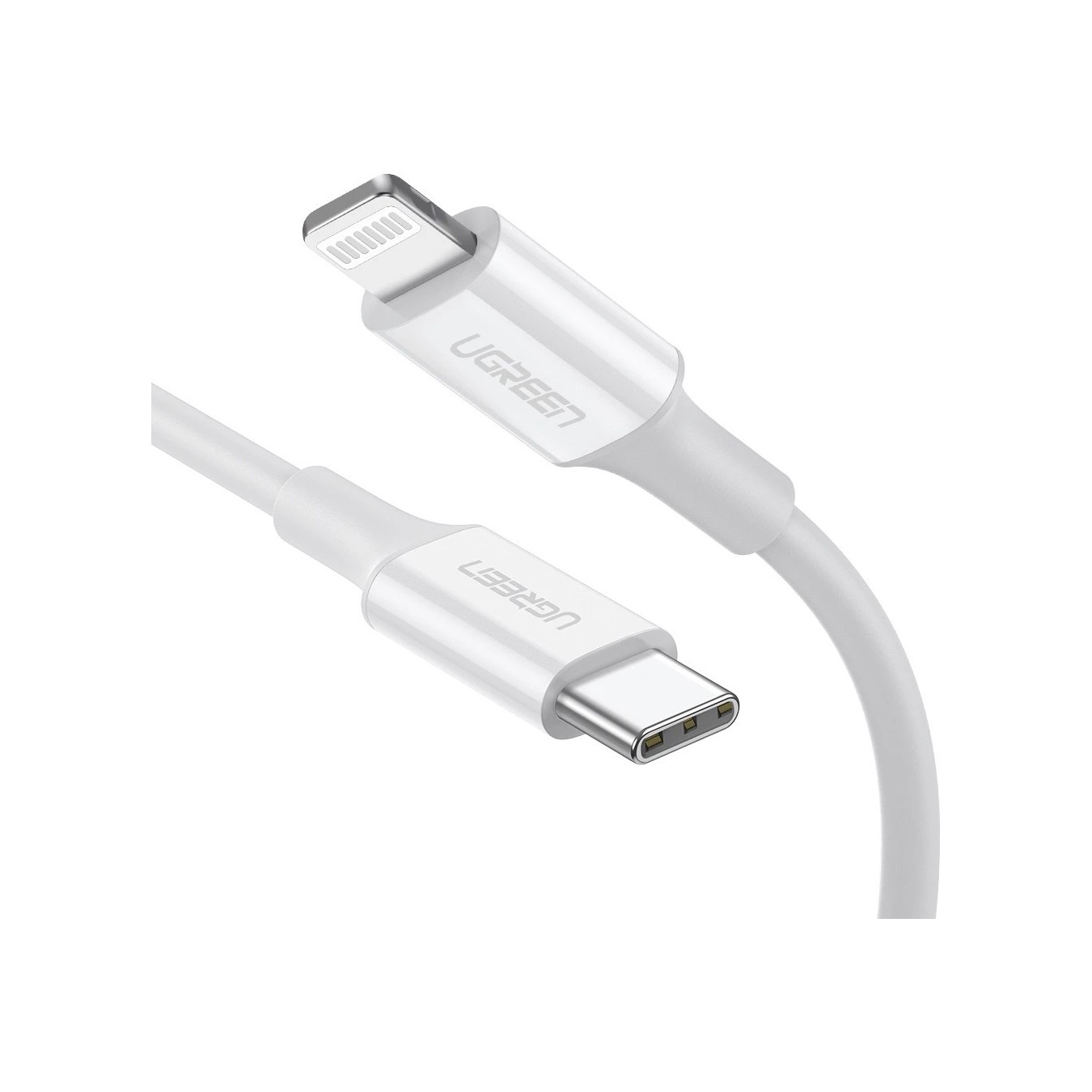 UGREEN Lightning To Type-C Cable 1m - 10493 - White, USB-C to Lightning — Buy in Cyprus with Fast Delivery