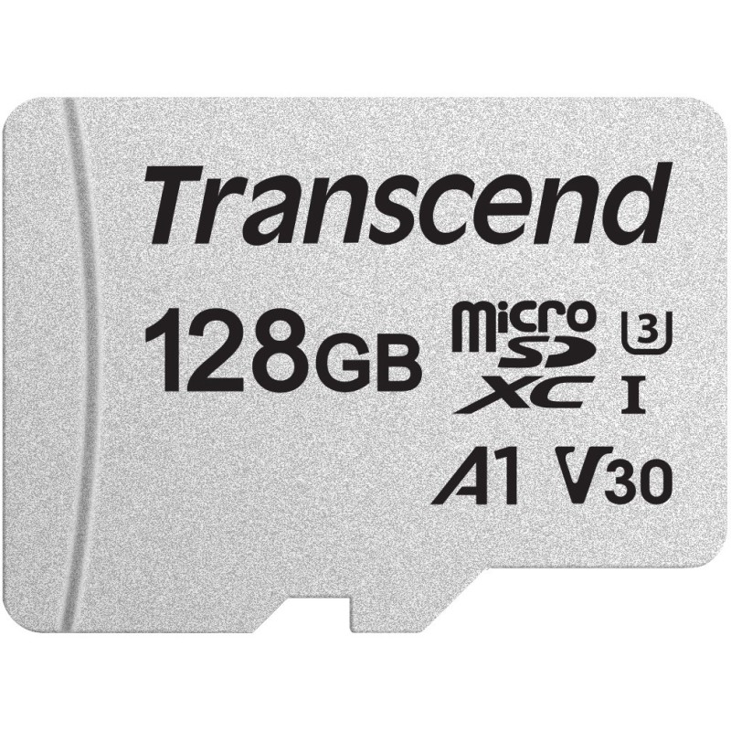 Buy Transcend 300S microSDXC 128GB with Adapter - Silver - U3, V30, A1, NAND in Cyprus, Nicosia, Limassol, Larnaka, Pafos