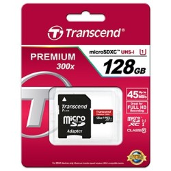 Buy Transcend Premium microSDHC Card - 128GB - U1, Class 10, with Adapter (Black... in Cyprus, Nicosia, Limassol, Larnaka, Pafos