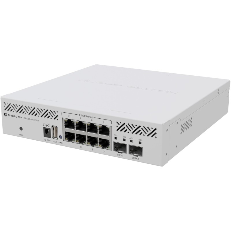 Buy MikroTik CRS310-8G+2S+IN M RM - 8x2.5G + 2x SFP+, L3 Managed, Rackmount, Whi... in Cyprus, Nicosia, Limassol, Larnaka, Pafos