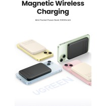 UGREEN 10000mAh Mini Powerbank Wireless 20W MagSafe - Beige — Buy in Cyprus with Fast Delivery