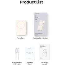 UGREEN 10000mAh Mini Powerbank Wireless 20W MagSafe - Beige — Buy in Cyprus with Fast Delivery