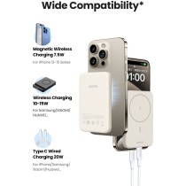 UGREEN 10000mAh Mini Powerbank Wireless 20W MagSafe - Beige — Buy in Cyprus with Fast Delivery