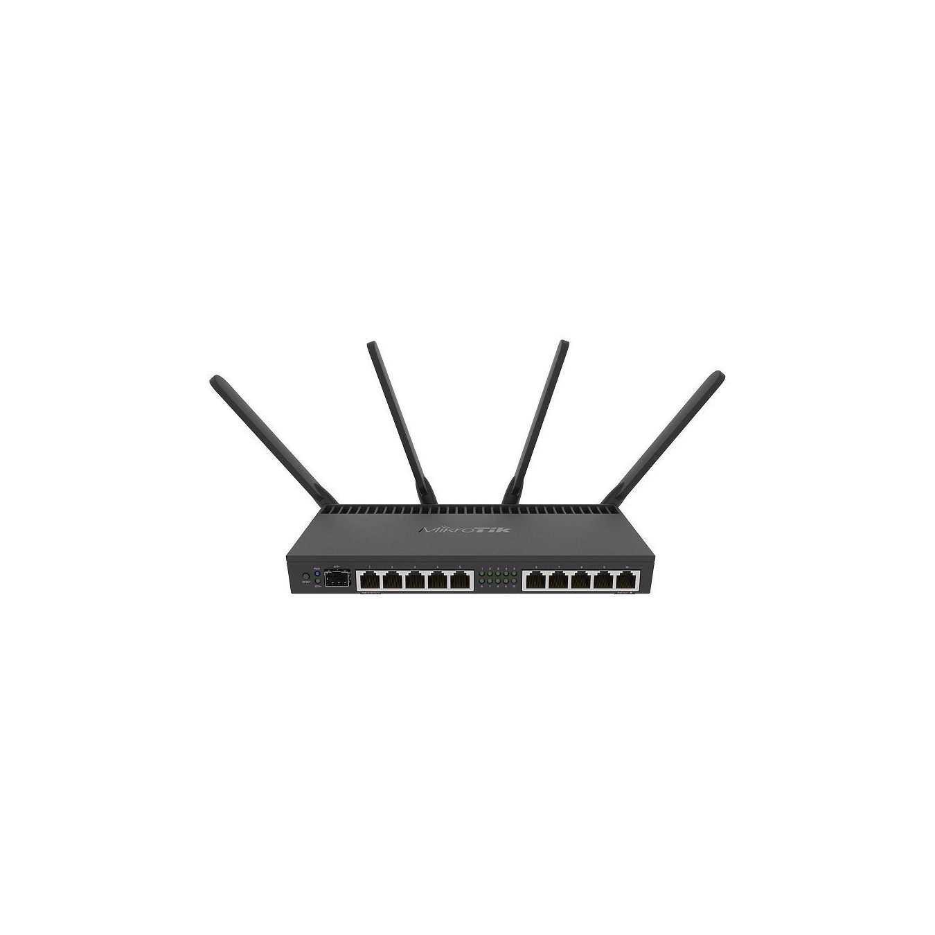 Mikrotik RB4011iGS+5HacQ2HnD-IN - Black, 1400 MHz quad-core, 4x external antennas, Dual-band Wi-Fi 5 (2.4/5 GHz)