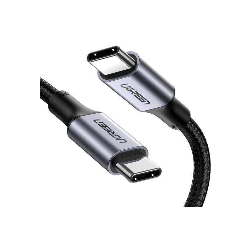 UGREEN USB-C to USB-C 100W Nylon-Braided Cable 1m - Black (Boxed) — Buy in Cyprus with Fast Delivery