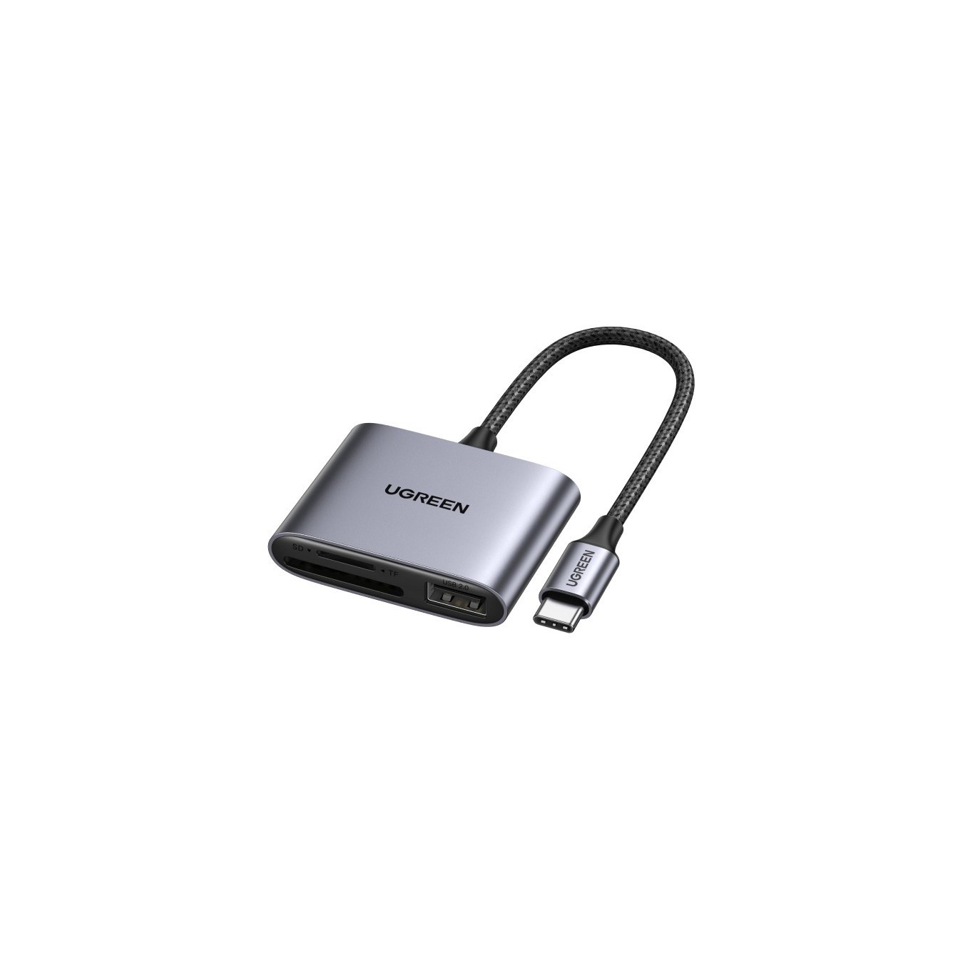 UGREEN USB-C to SD/TF Card Reader - 80798 - (Grey, 2-slot, USB 3.2 Gen 1 Type-C, 5 Gbps) — Buy in Cyprus with Fast Delivery