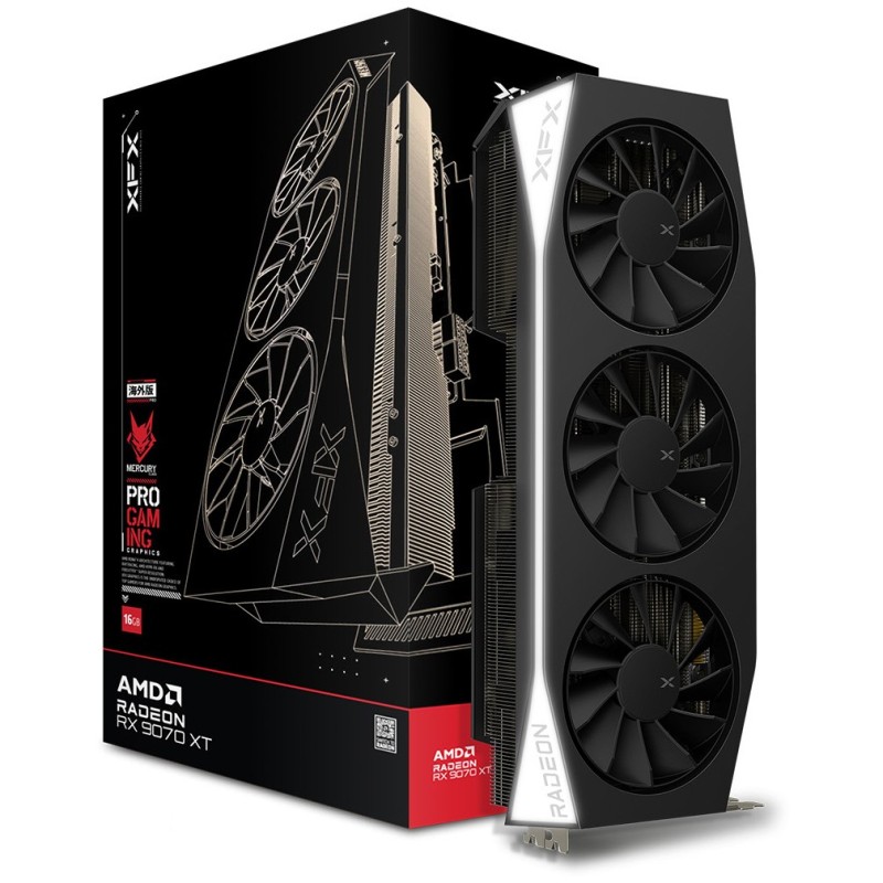 Buy RX 9070 XT XFX Mercury Gaming LED GDDR6 3-Fan - RX 9070 XT - Black, 16GB GDD... in Cyprus, Nicosia, Limassol, Larnaka, Pafos
