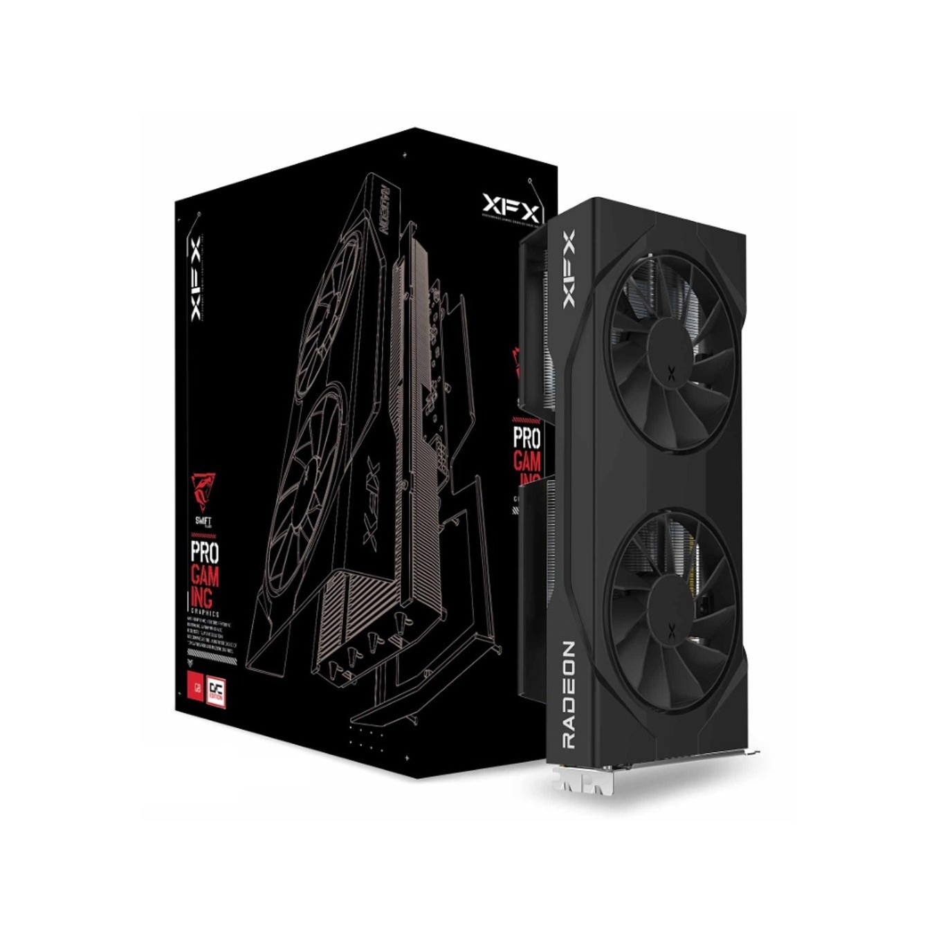 RX 9060 XT - RX 9060 XT - Black, 16GB GDDR6, PCIe 5.0, 2xDP, 1xHDMI, 1900/3320 MHz — Buy in Cyprus with Fast Delivery