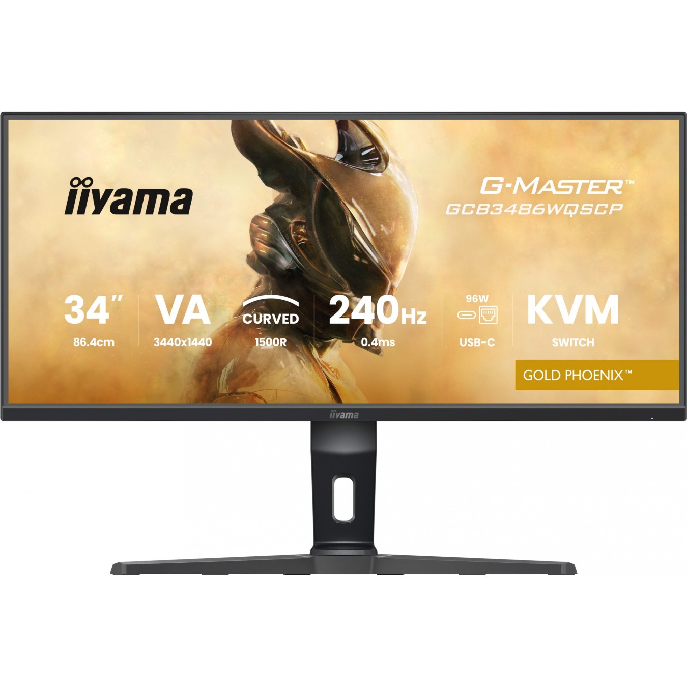 Iiyama G-Master 34-inch Ultrawide Curved Monitor - GCB3486WQSCP - Gold Phoenix, 3440x1440, 144Hz