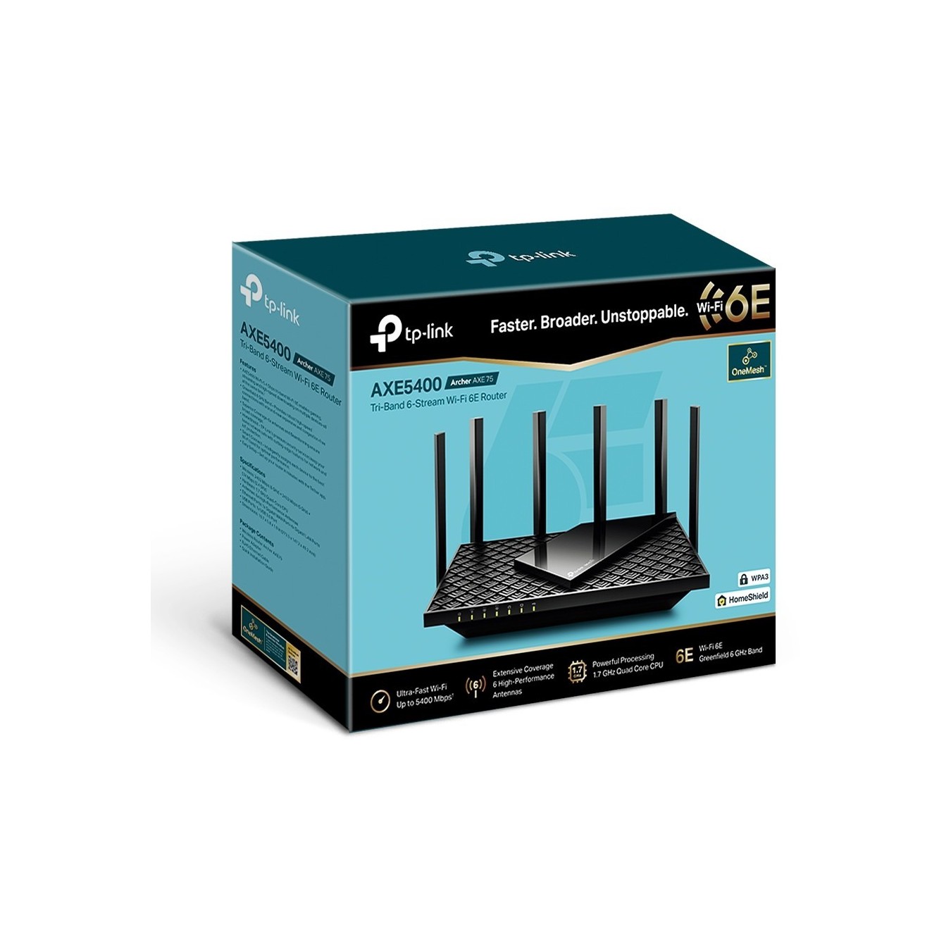 TP-Link Archer AXE75 - AX5400 Tri-band (2.4+5+5 GHz) — Buy in Cyprus with Fast Delivery