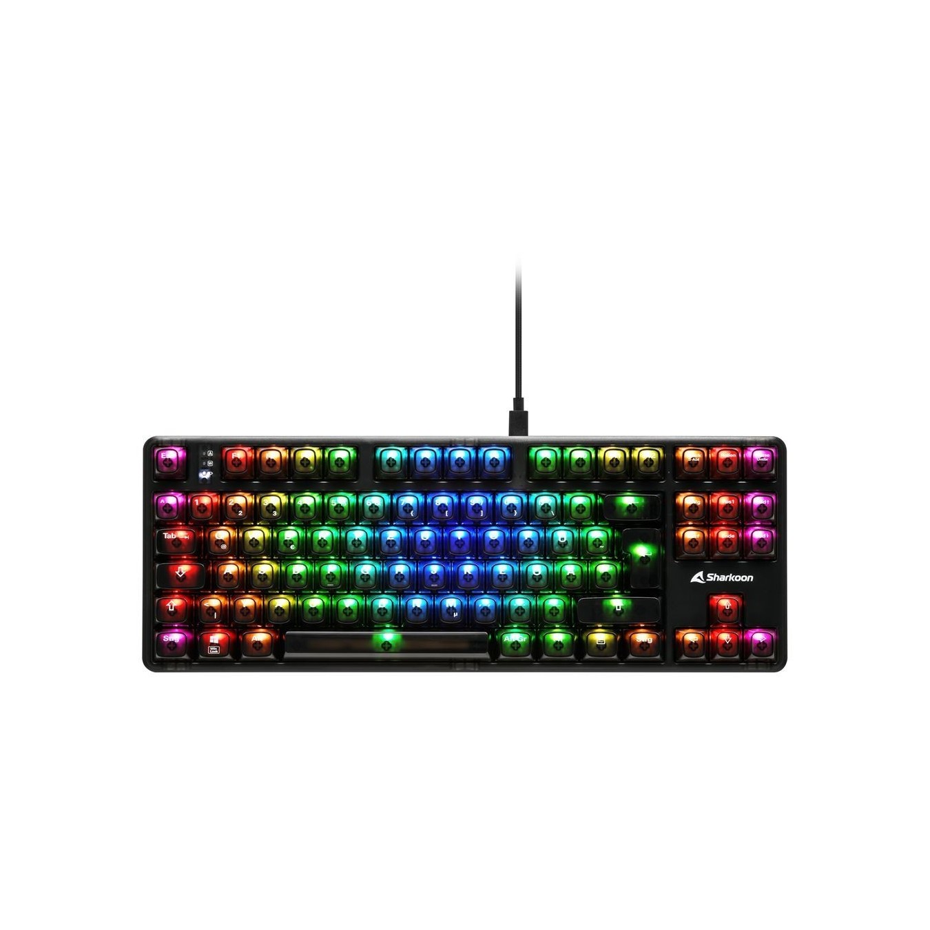 Sharkoon Crystal Shark Gaming Keyboard - Black - Full-Size, Wired USB — Buy in Cyprus with Fast Delivery
