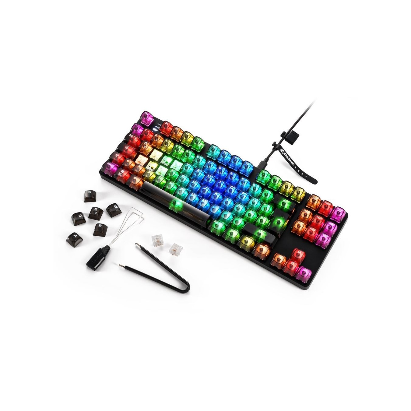 Sharkoon Crystal Shark Gaming Keyboard - Black - Full-Size, Wired USB — Buy in Cyprus with Fast Delivery