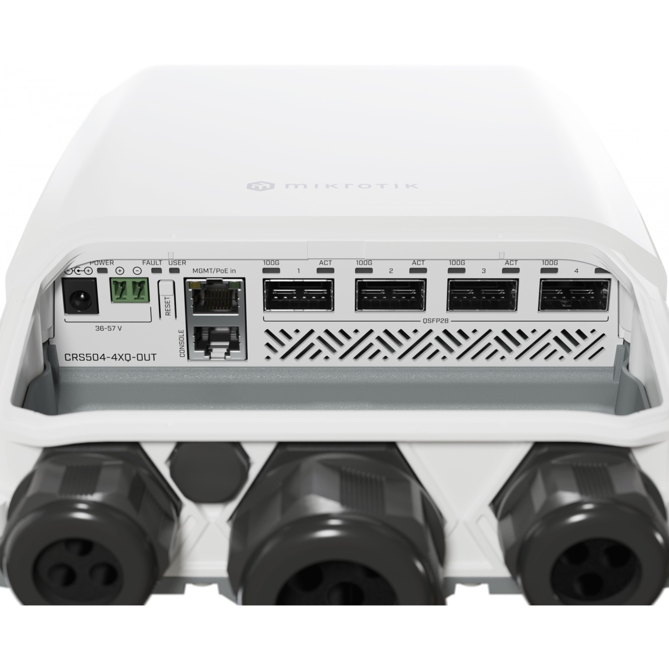 CRS504-4XQ-OUT MikroTik - 16 PoE Ports, 4x QSFP28 Uplinks, Rackmount — Buy in Cyprus with Fast Delivery