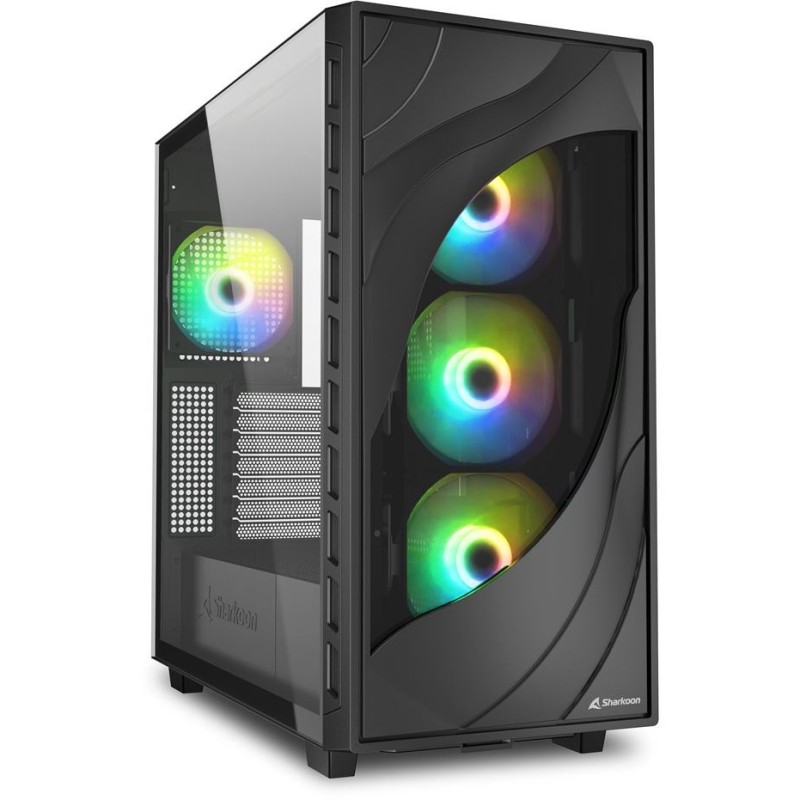 Buy Sharkoon Rebel C80G RGB ATX PC Case - C80G - Black Glass Panel in Cyprus, Nicosia, Limassol, Larnaka, Pafos
