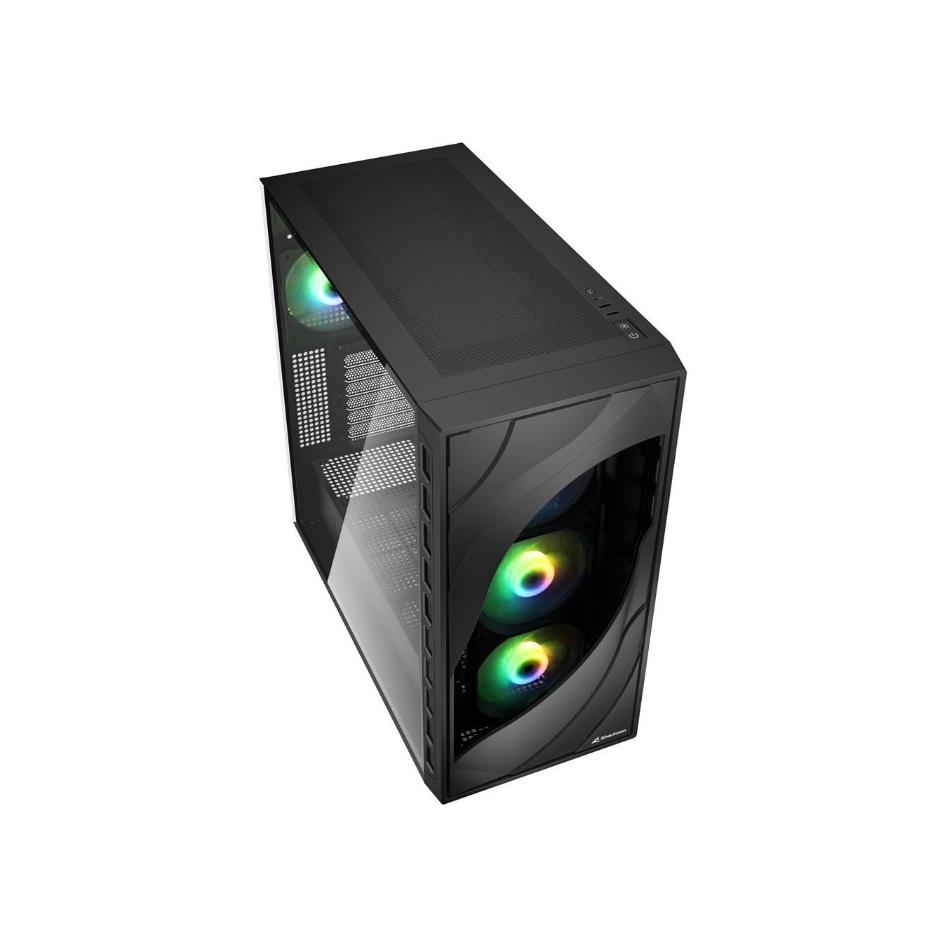 Sharkoon Rebel C80G RGB ATX PC Case - C80G - Black Glass Panel — Buy in Cyprus with Fast Delivery