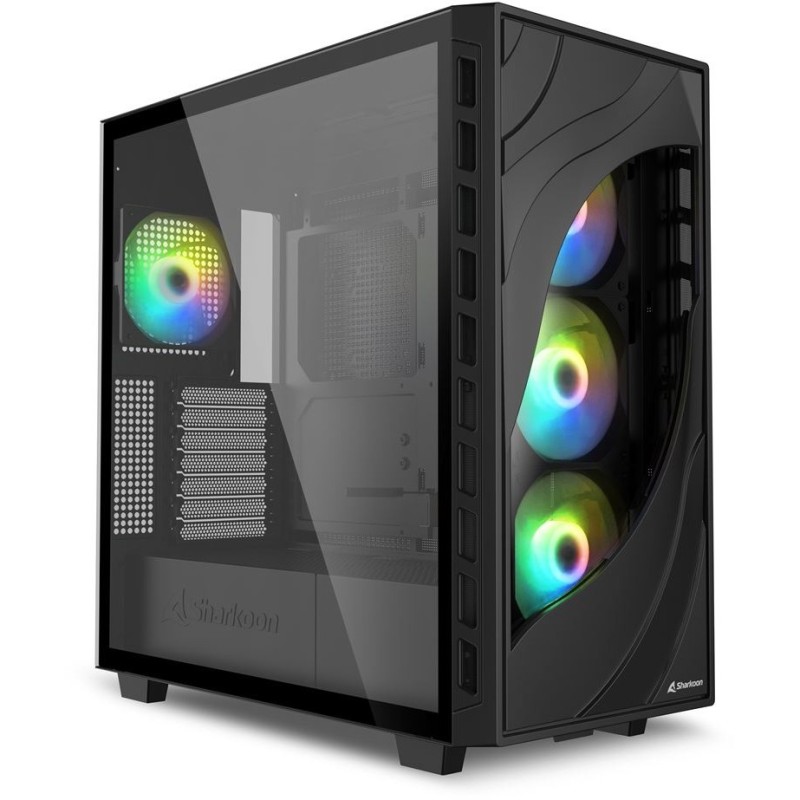 Buy Sharkoon Rebel C80G RGB ATX PC Case - C80G - Black Glass Panel in Cyprus, Nicosia, Limassol, Larnaka, Pafos