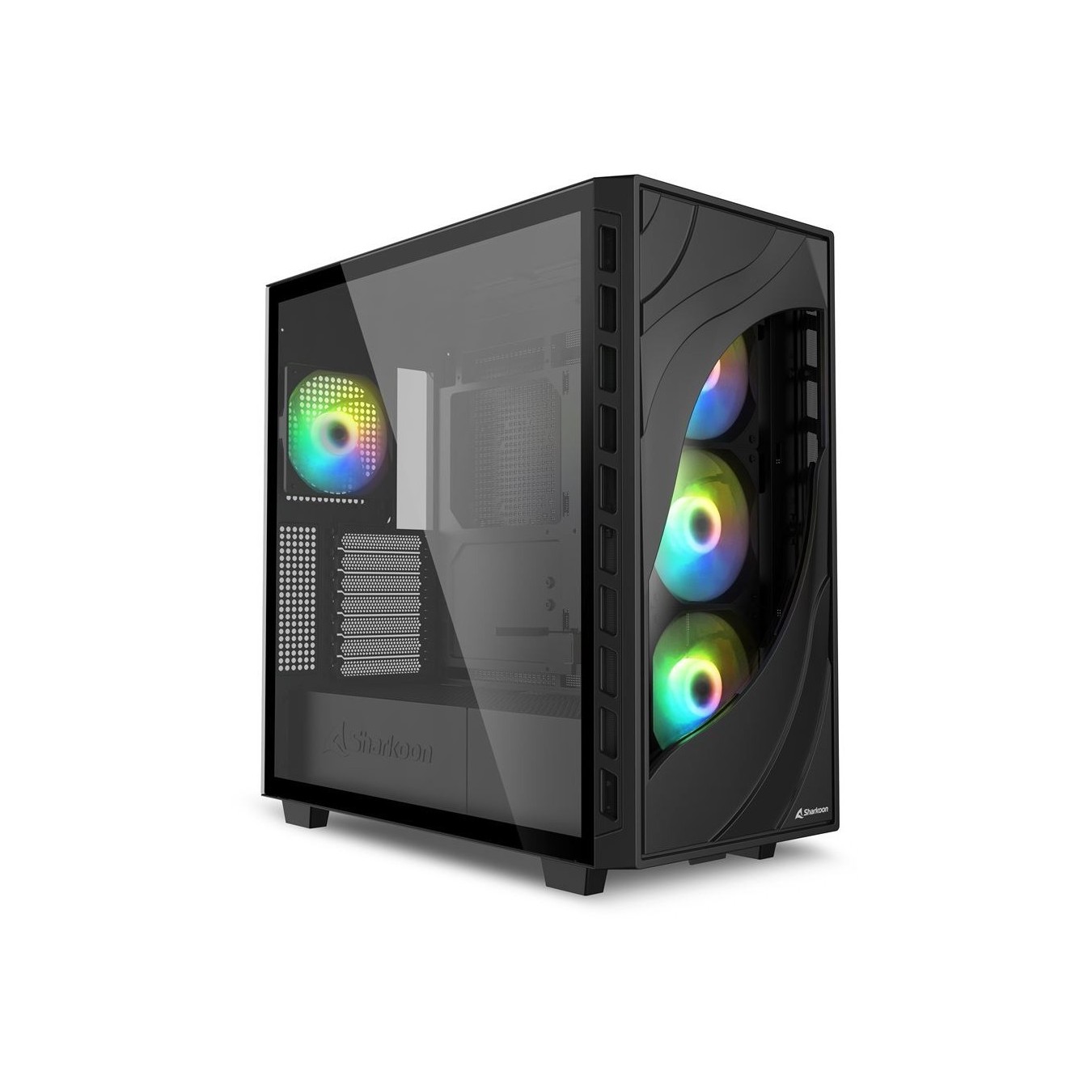 Sharkoon Rebel C80G RGB ATX PC Case - C80G - Black Glass Panel — Buy in Cyprus with Fast Delivery