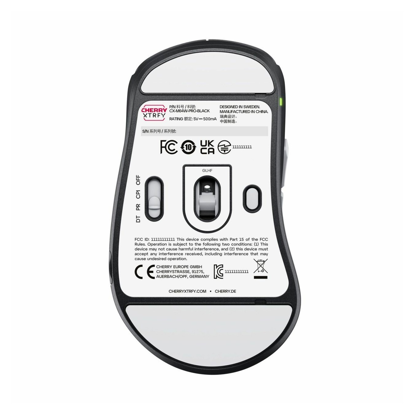 Cherry XTRFY CX-M64W-PRO-BLACK Wireless Mouse - CX-M64W-PRO - Black — Buy in Cyprus with Fast Delivery