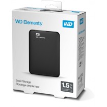 WD Elements Portable HDD - Black - 1.5TB USB 3.0 2.5-Inch External Drive — Buy in Cyprus with Fast Delivery