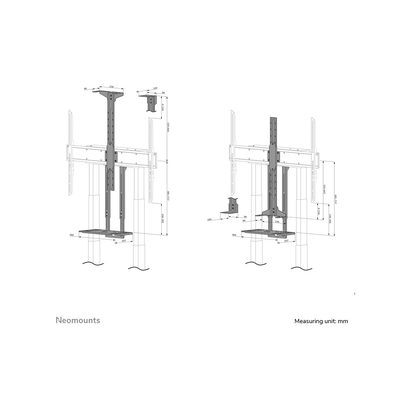 Logitech Halter AFL-875BL1 Black Neomounts - AFL-875BL1 - Black, Dual-Arm Desk Clamp — Buy in Cyprus with Fast Delivery