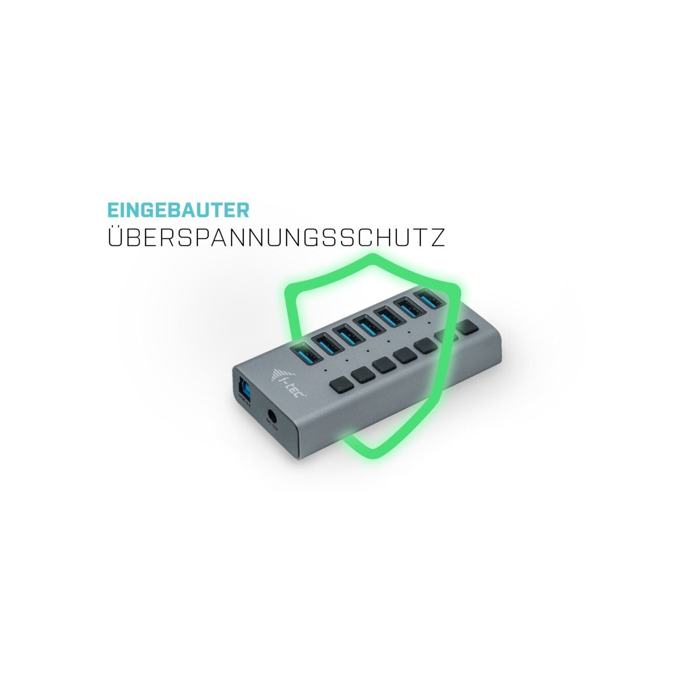 D I-TEC USB 3.0 HUB 7 PORT 36 W - 7-Port USB Hub (36 W Total) — Buy in Cyprus with Fast Delivery