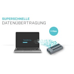 Buy D I-TEC USB 3.0 HUB 7 PORT 36 W - 7-Port USB Hub (36 W Total) in Cyprus, Nicosia, Limassol, Larnaka, Pafos