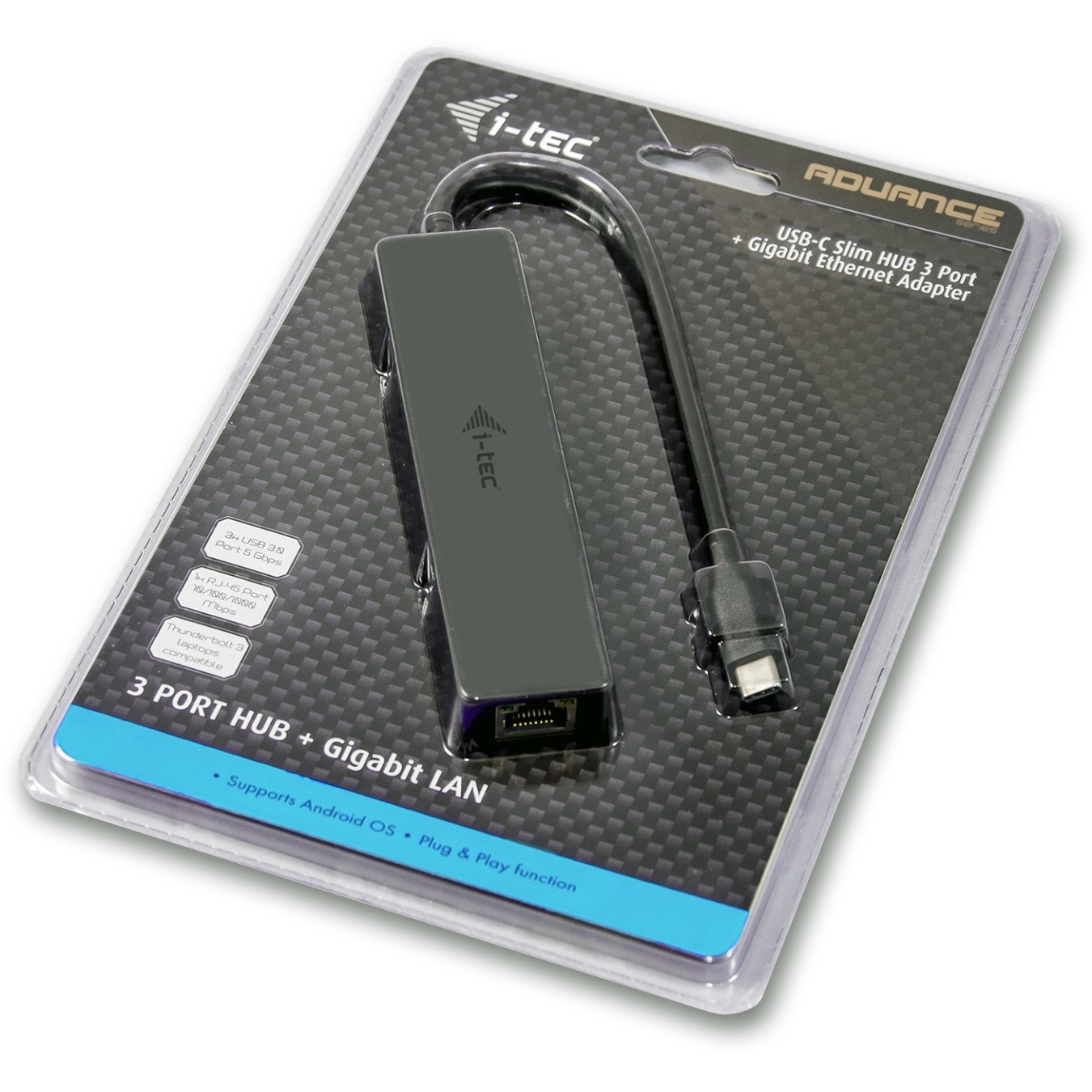 D I-TEC USB-C SLIM HUB + GLAN - Slim USB-C hub with Gigabit LAN — Buy in Cyprus with Fast Delivery