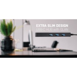 Buy D I-TEC USB-C SLIM HUB + GLAN - Slim USB-C hub with Gigabit LAN in Cyprus, Nicosia, Limassol, Larnaka, Pafos