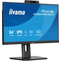 Buy IIYAMA 60.5cm (23.8') XUB2490HSUH-B2 - 16:9 IPS Monitor with HDMI + DP WebCam in Cyprus, Nicosia, Limassol, Larnaka, Pafos