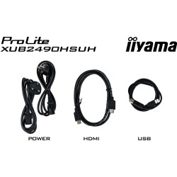 Buy IIYAMA 60.5cm (23.8') XUB2490HSUH-B2 - 16:9 IPS Monitor with HDMI + DP WebCam in Cyprus, Nicosia, Limassol, Larnaka, Pafos