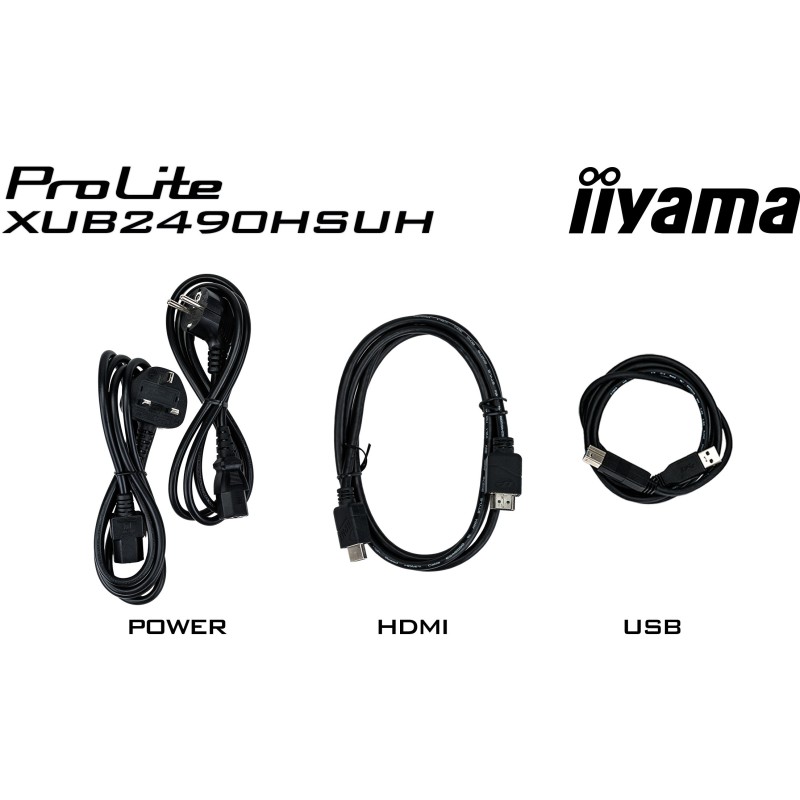 Buy IIYAMA 60.5cm (23.8') XUB2490HSUH-B2 - 16:9 IPS Monitor with HDMI + DP WebCam in Cyprus, Nicosia, Limassol, Larnaka, Pafos