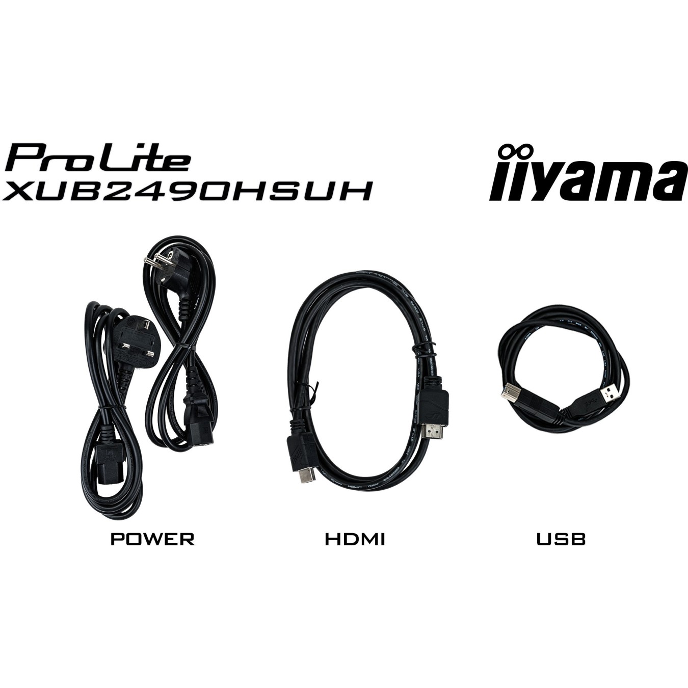 IIYAMA 60.5cm (23.8') XUB2490HSUH-B2 - 16:9 IPS Monitor with HDMI + DP WebCam — Buy in Cyprus with Fast Delivery