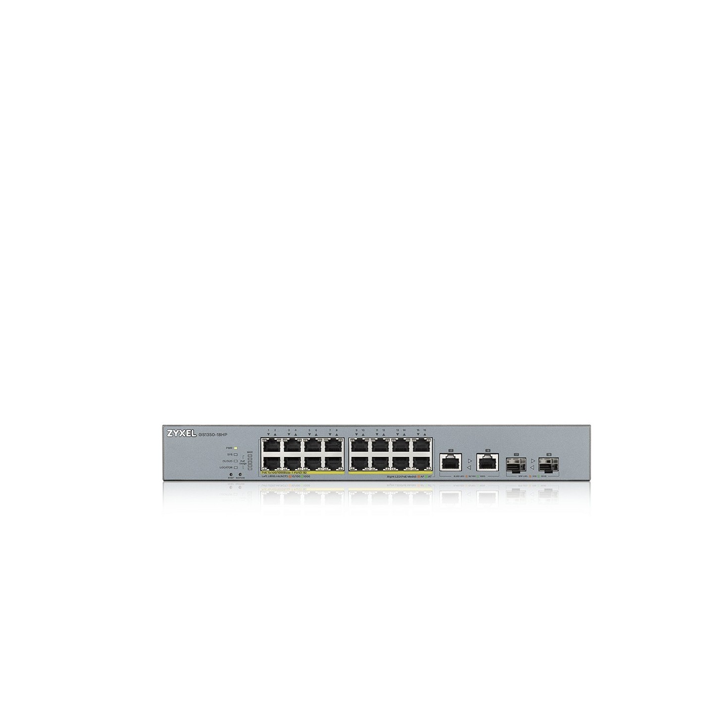 ZyXEL GS1350-M PoE+ Switch - GS1350-M - 16x Gigabit Ports, 131-250 W PoE Budget — Buy in Cyprus with Fast Delivery