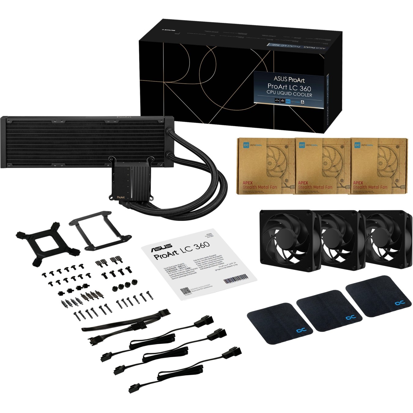 K Asus WAK ProArt LC 360 - LC 360 - AIO Liquid CPU Cooler, 360mm Radiator, 3x120mm Fans — Buy in Cyprus with Fast Delivery