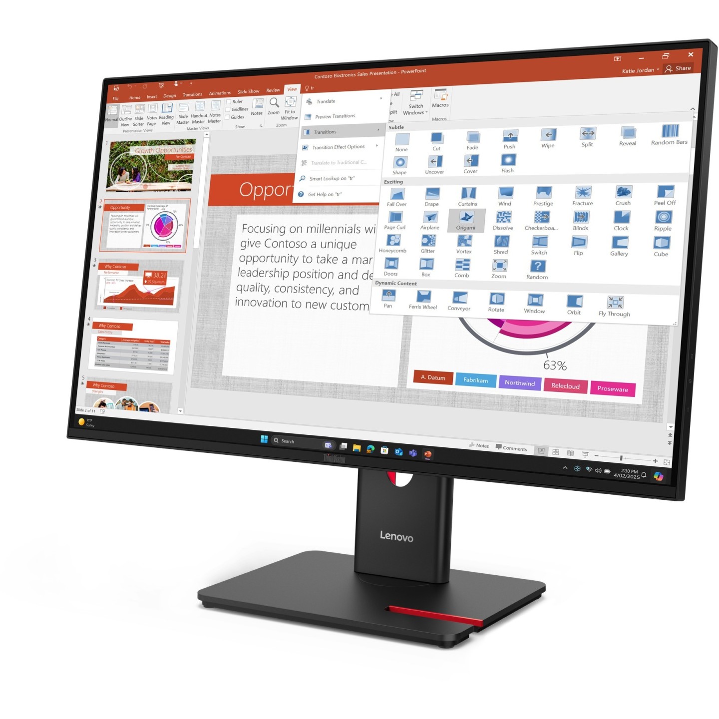 LENOVO ThinkVision T27-40 27" IPS FHD 120Hz 4ms HDMI/DP/VGA/USB (Boxed) — Buy in Cyprus with Fast Delivery