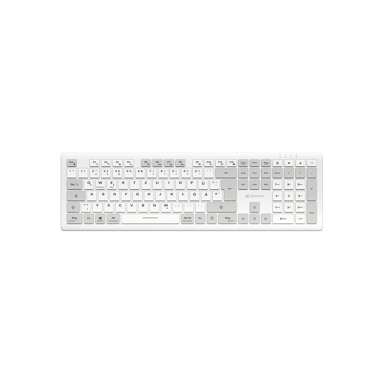 Sharkoon OfficePal - K30W - DE Layout White Rubberdome Keyboard — Buy in Cyprus with Fast Delivery
