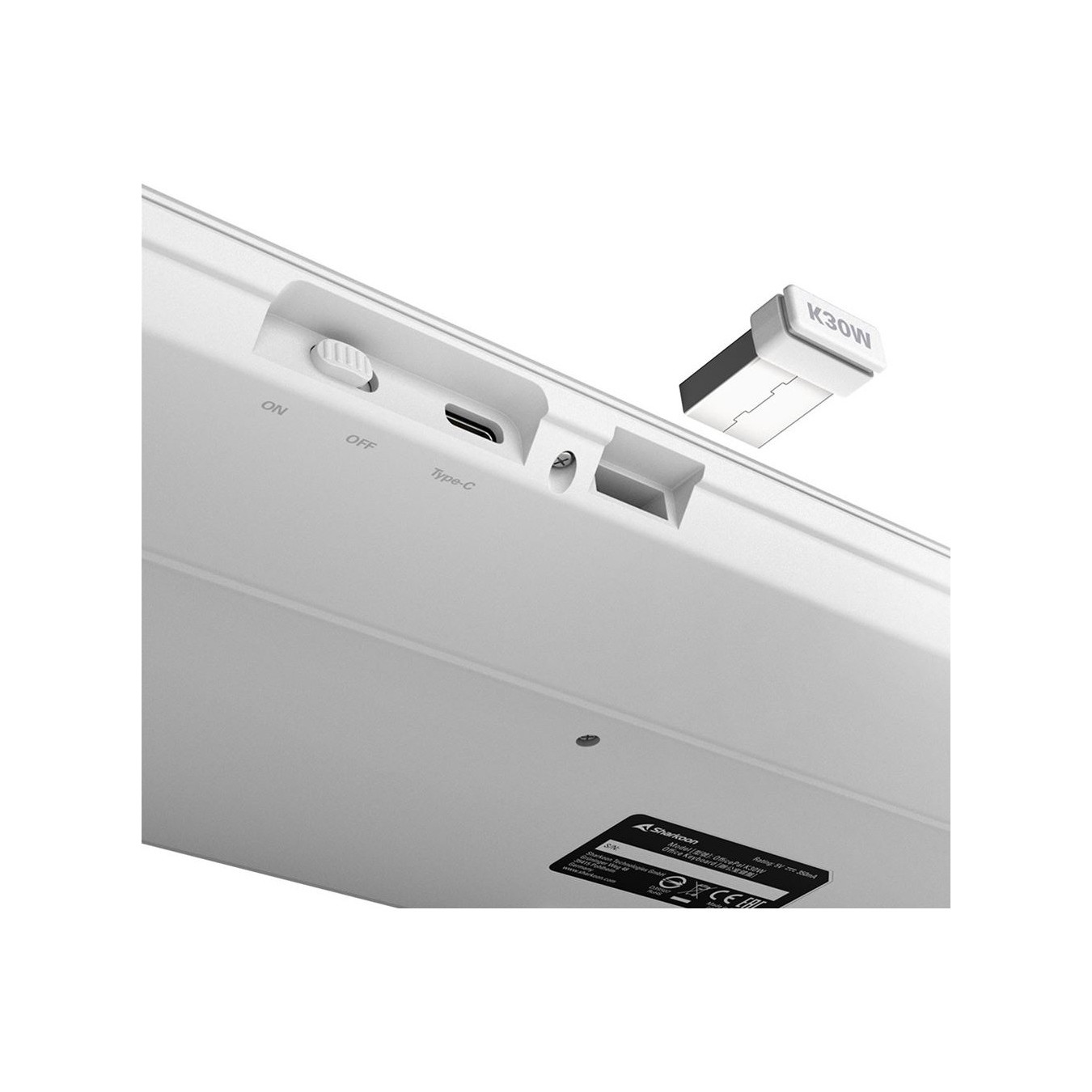 Sharkoon OfficePal - K30W - DE Layout White Rubberdome Keyboard — Buy in Cyprus with Fast Delivery